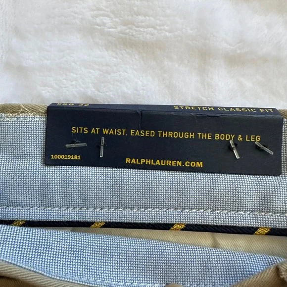 Polo Ralph Lauren Mens Stretch Classic Fit Chino Pants Tan 58x32 NWT - Picture 4 of 12